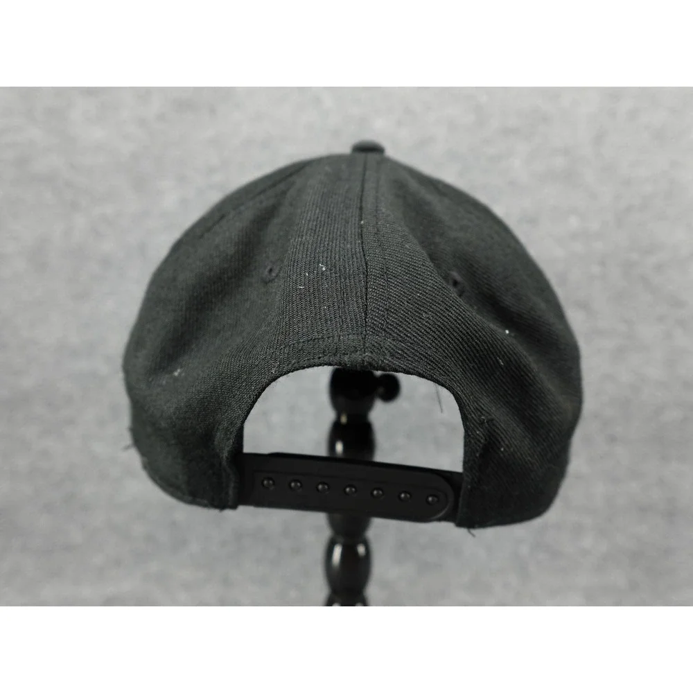 Pukka Baldor Snapback Hat Mens OSFM Black 3D Puff‎ Embroidery Flat Brim Cap